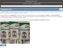 Tablet Screenshot of legumbresherederos.com